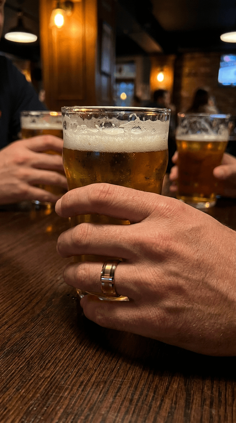 Customer wearing an Archer Wade ring — photo 2