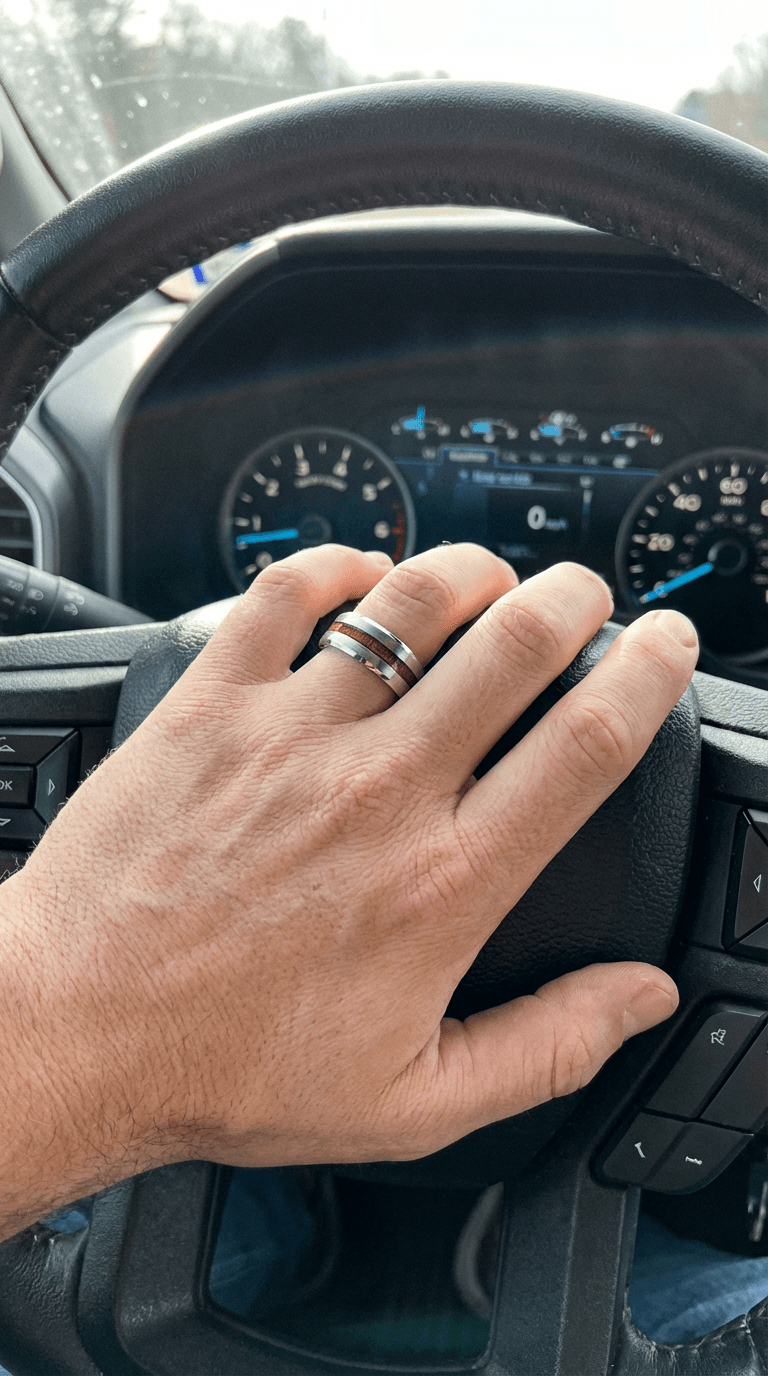 Customer wearing an Archer Wade ring — photo 3