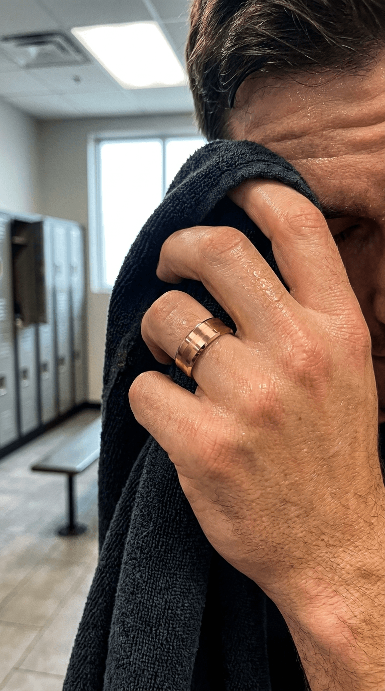 Customer wearing an Archer Wade ring — photo 7