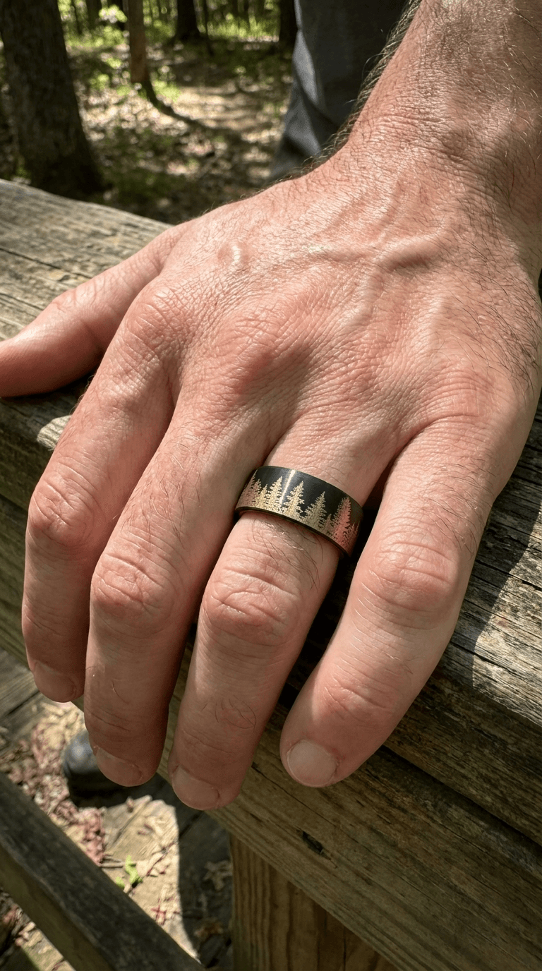 Customer wearing an Archer Wade ring — photo 8