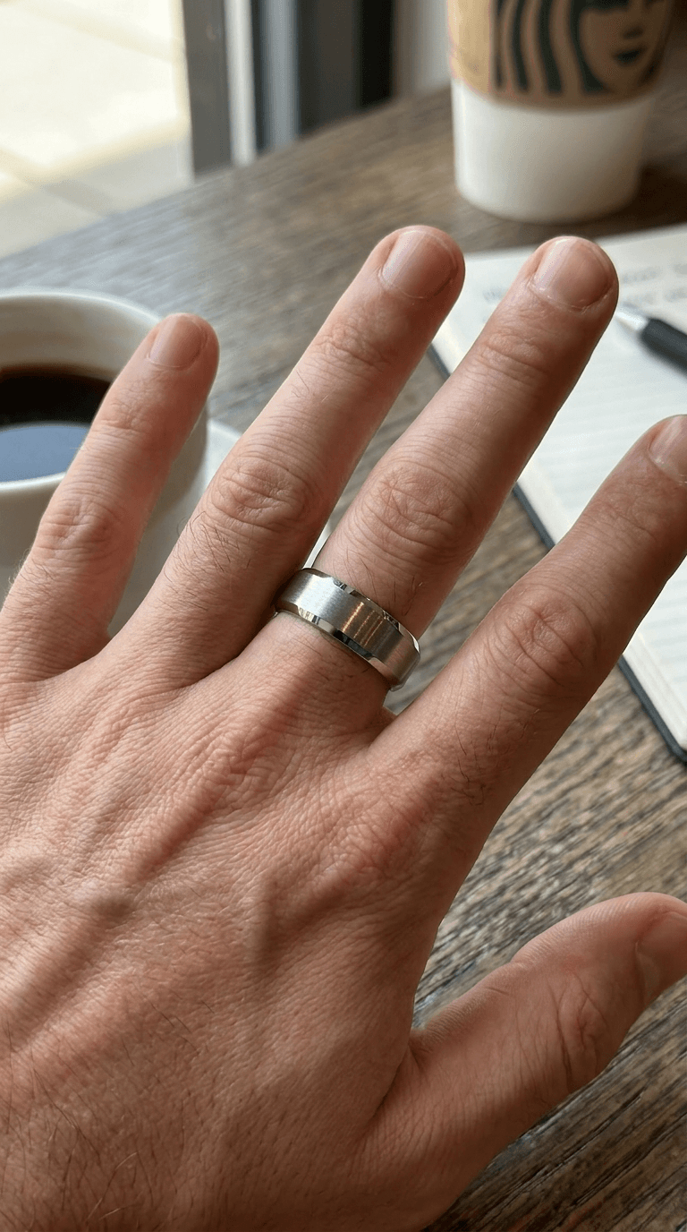 Customer wearing an Archer Wade ring — photo 9