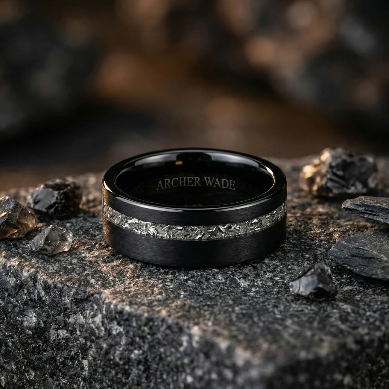 Genuine meteorite Widmanstätten pattern